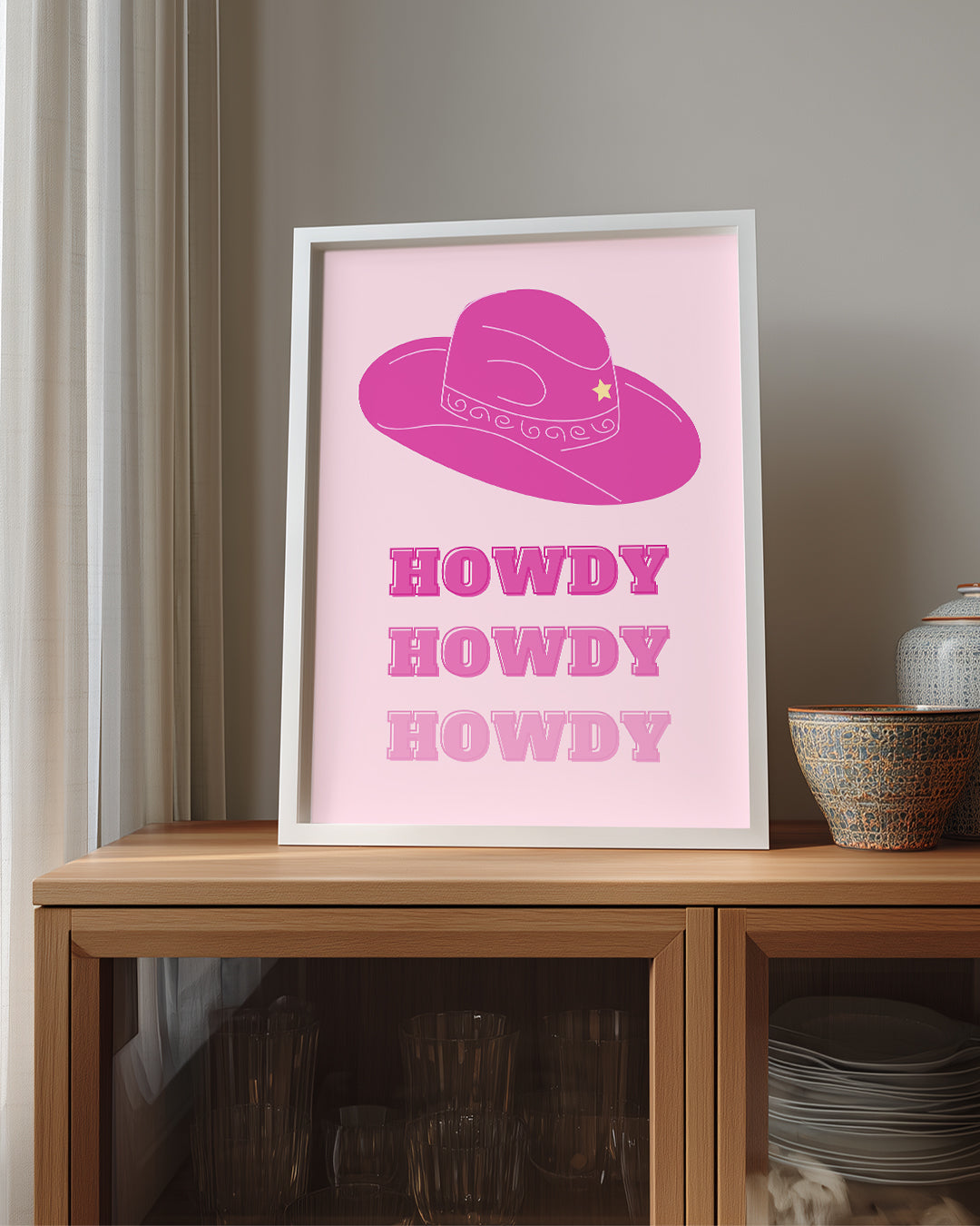 Pink Howdy Poster Tablosu