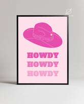 Pink Howdy Poster Tablosu