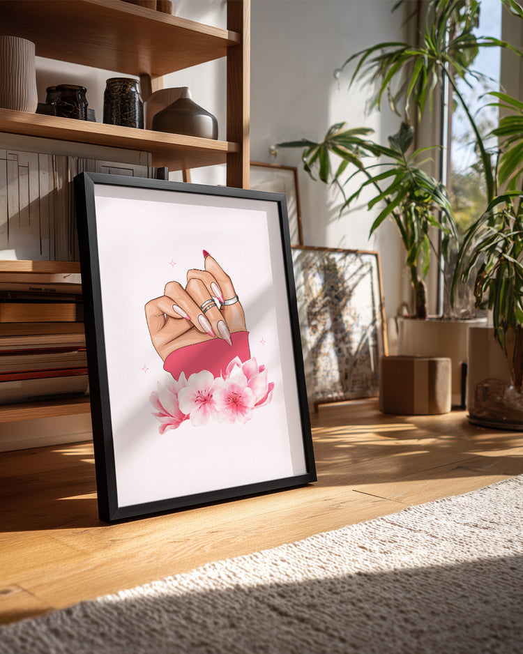Pink Nails Poster Tablosu