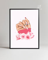 Pink Nails Poster Tablosu