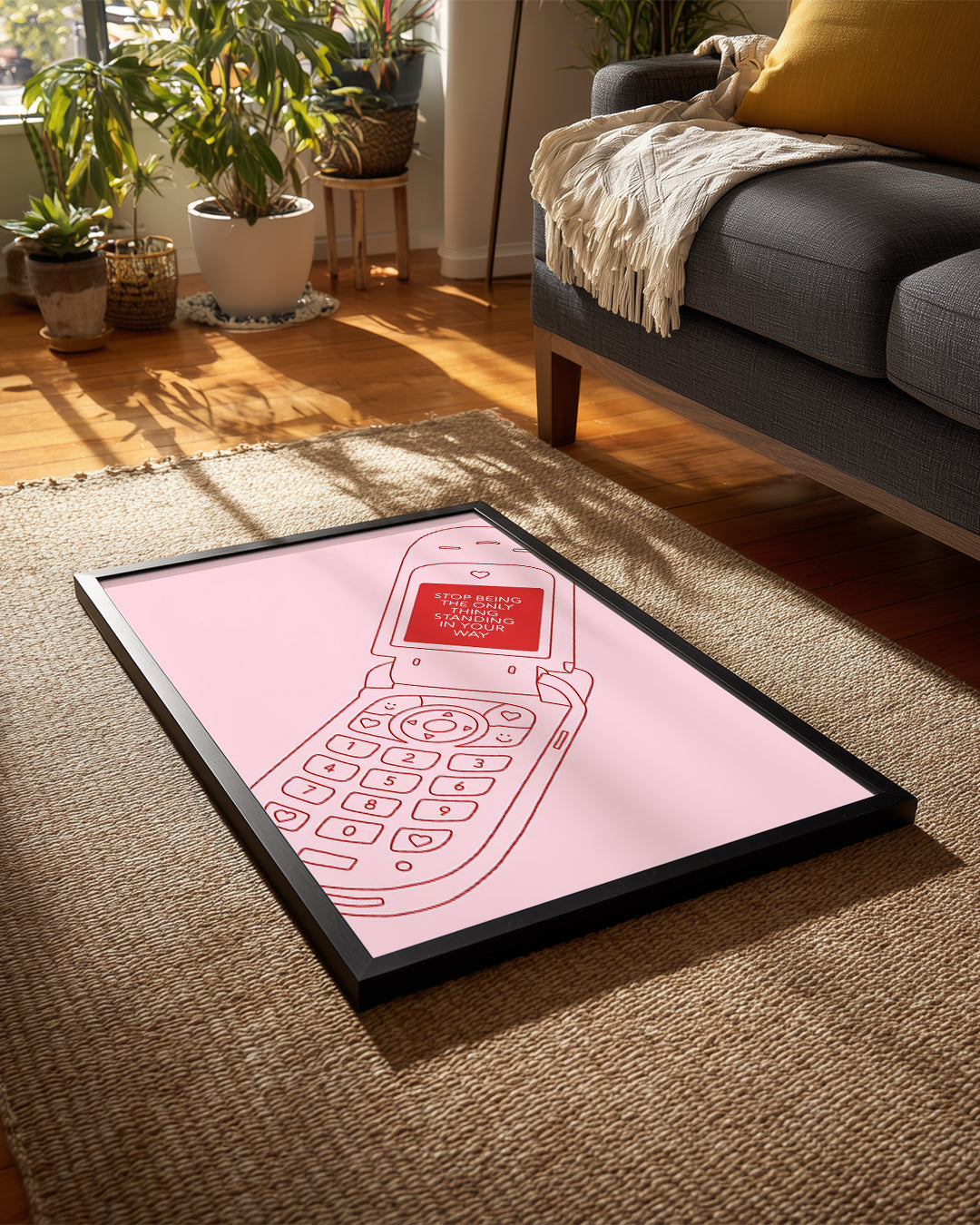 Pink Phone Poster Tablosu