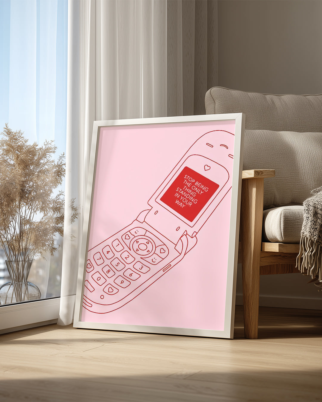 Pink Phone Poster Tablosu