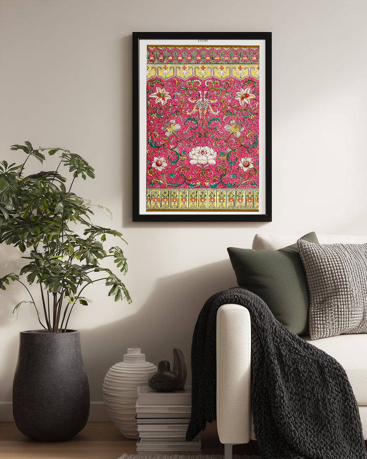 Pink Scroll Poster Tablosu