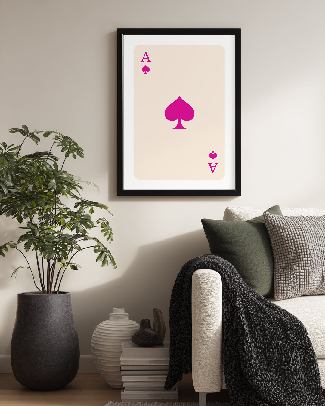 Pink Spade Poster Tablosu