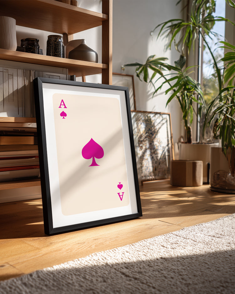Pink Spade Poster Tablosu