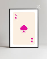 Pink Spade Poster Tablosu