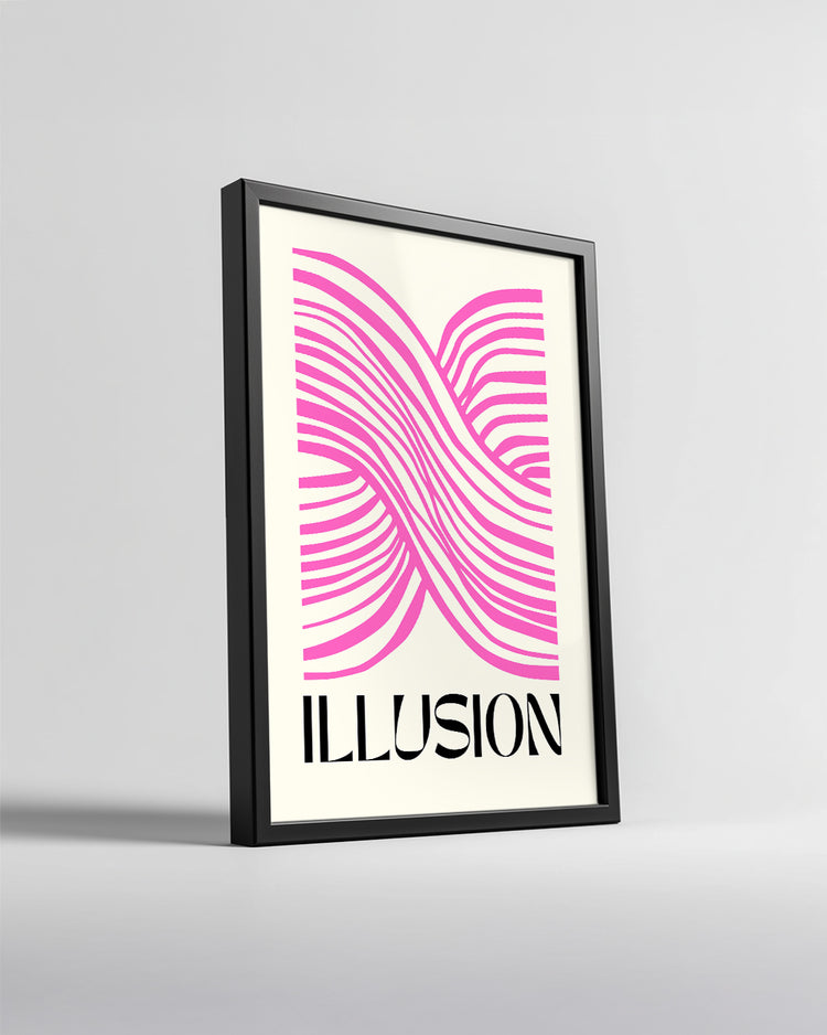 Pink Waves Poster Tablosu