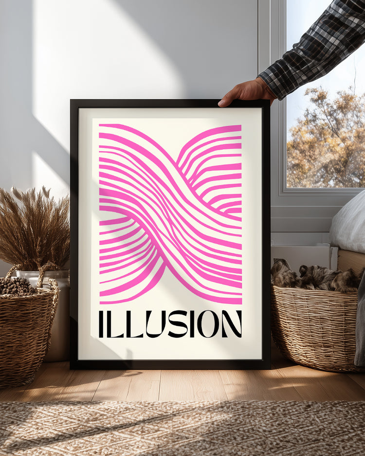 Pink Waves Poster Tablosu
