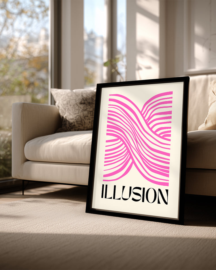 Pink Waves Poster Tablosu