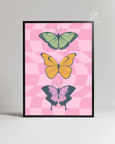 Pink Wings Poster Tablosu