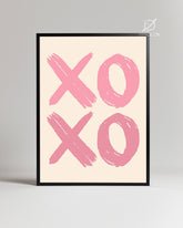 Pink Xoxo Poster Tablosu
