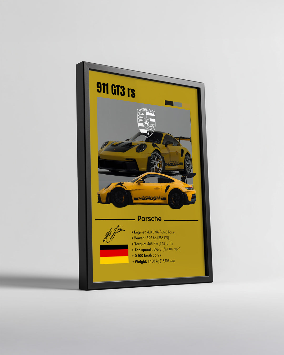 Porsche 911 Gt3rs Poster Tablosu