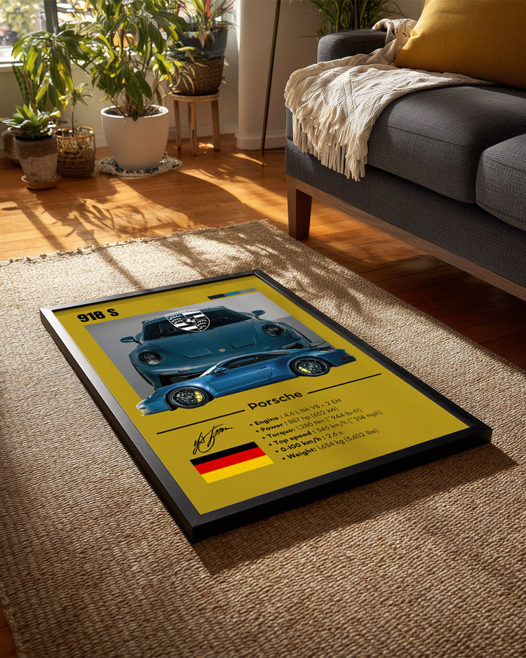 Porsche 918 S Poster Tablosu