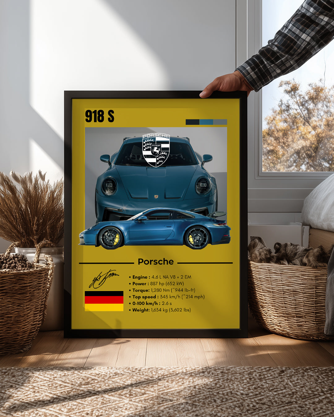 Porsche 918 S Poster Tablosu