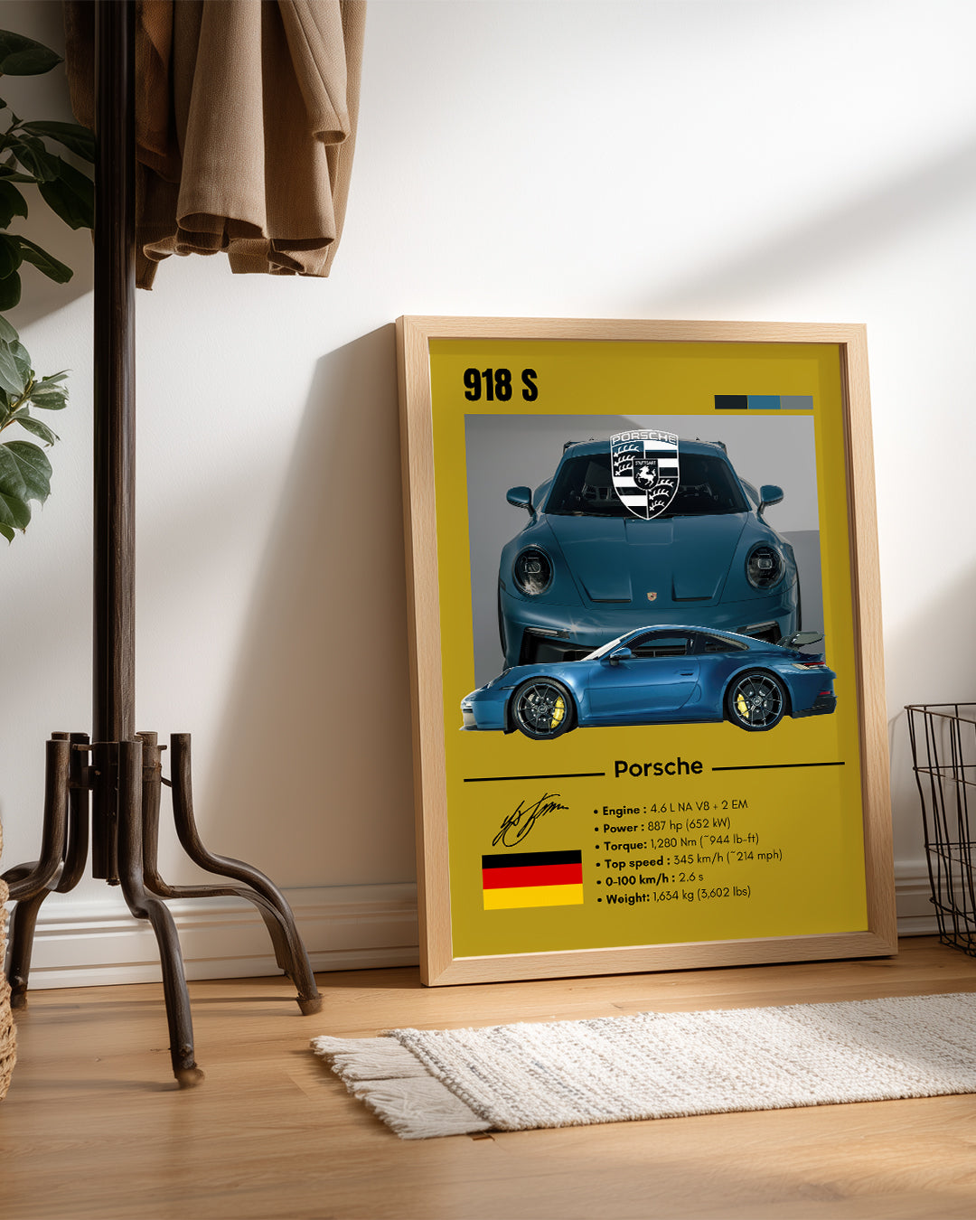 Porsche 918 S Poster Tablosu