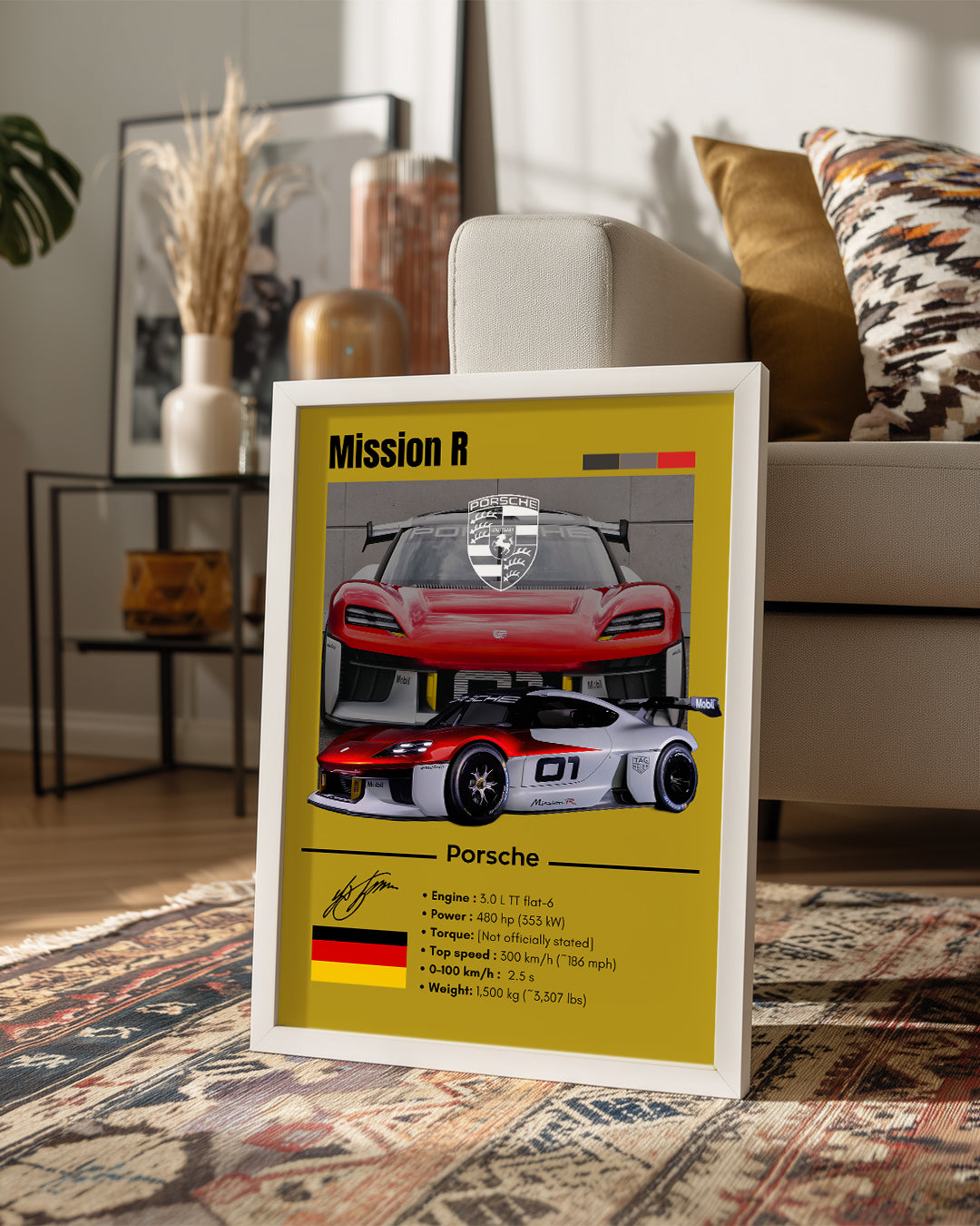 Porsche Mission R Poster Tablosu