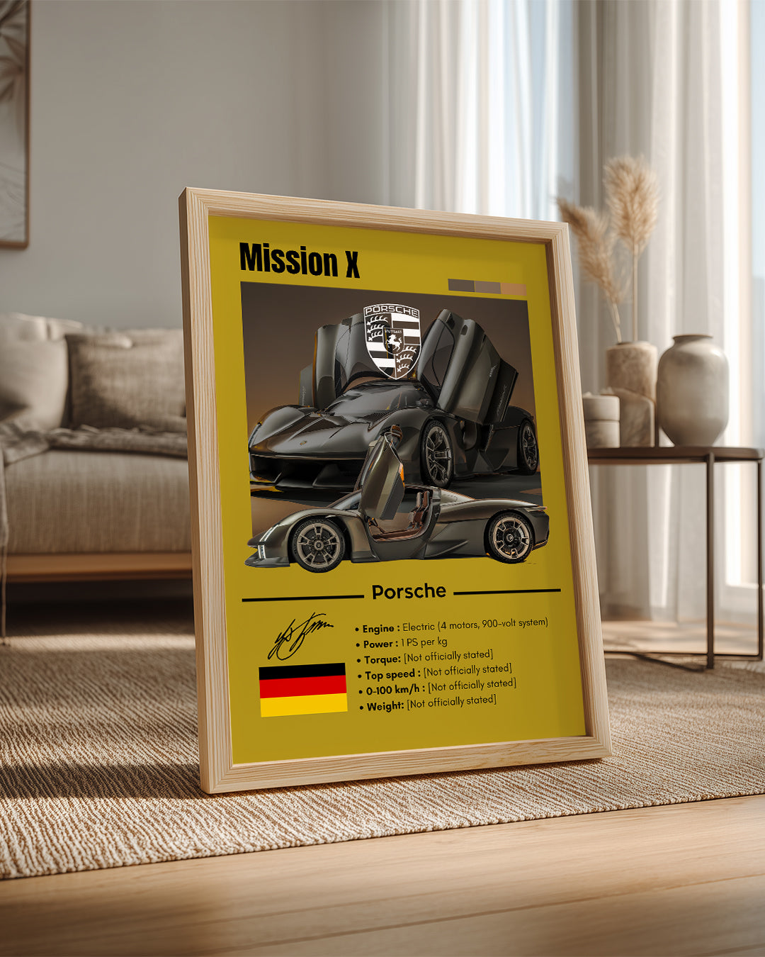 Porsche Mission X Poster Tablosu