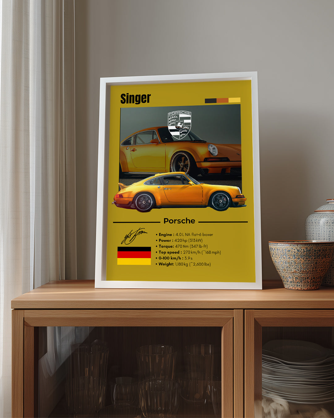 Porsche Singer Poster Tablosu