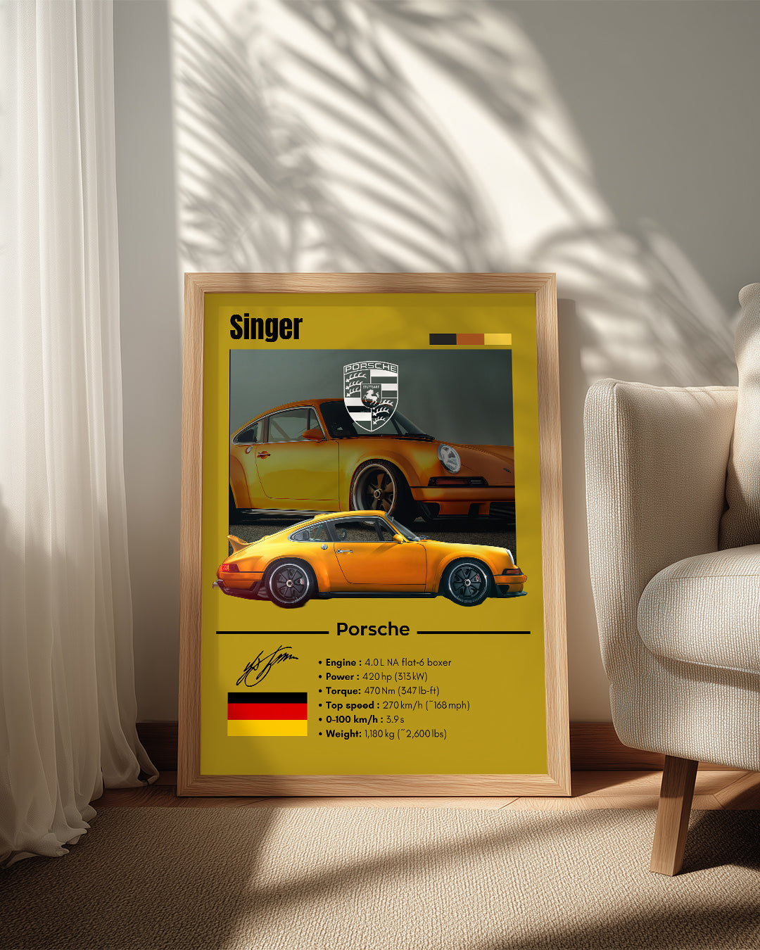 Porsche Singer Poster Tablosu