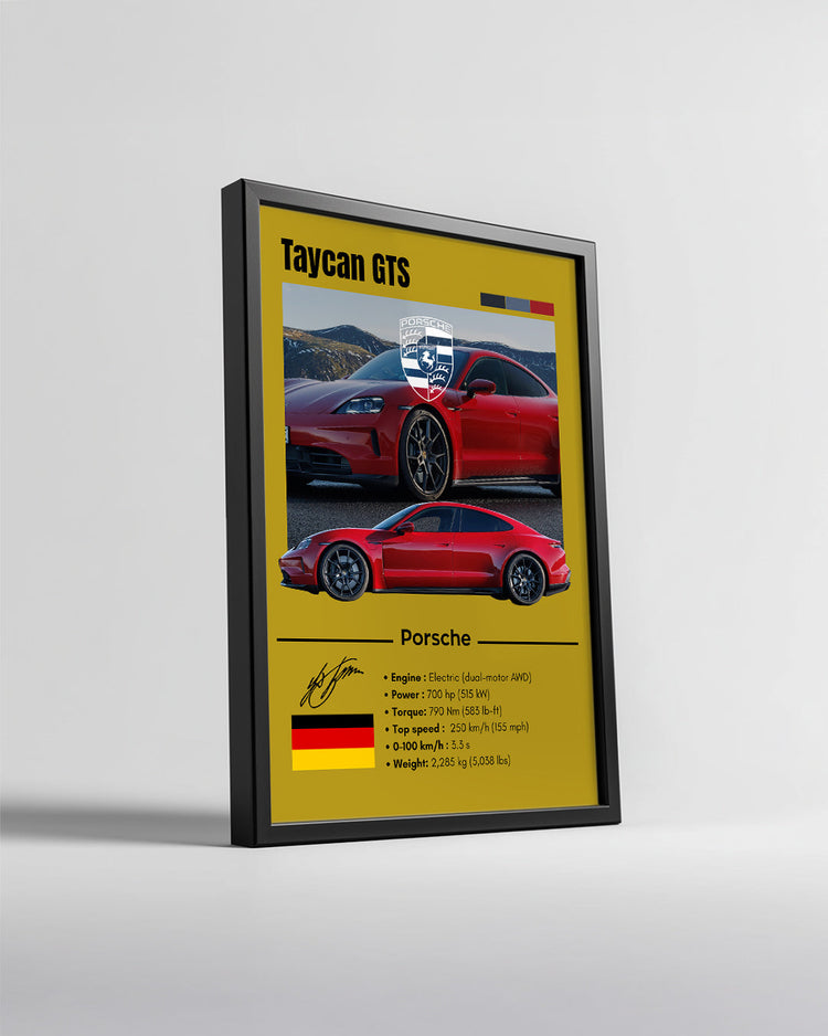 Porsche Taycan Gts Poster Tablosu