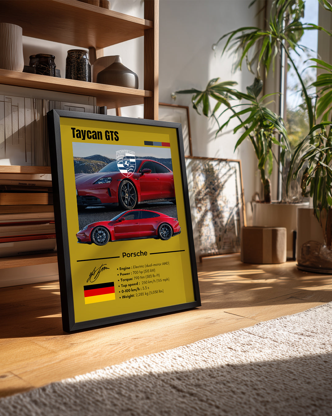 Porsche Taycan Gts Poster Tablosu