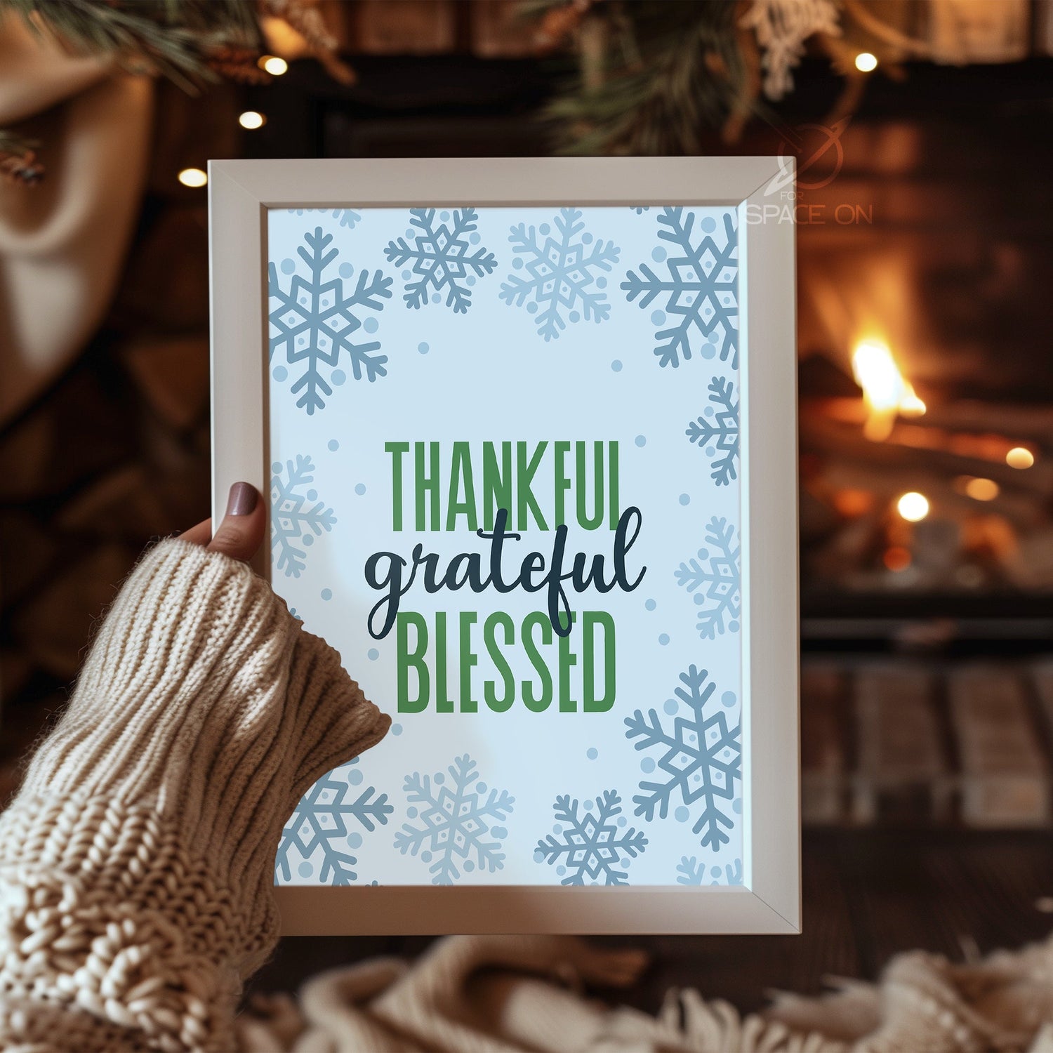 Prancing Reindeer Scene Poster Tablosu