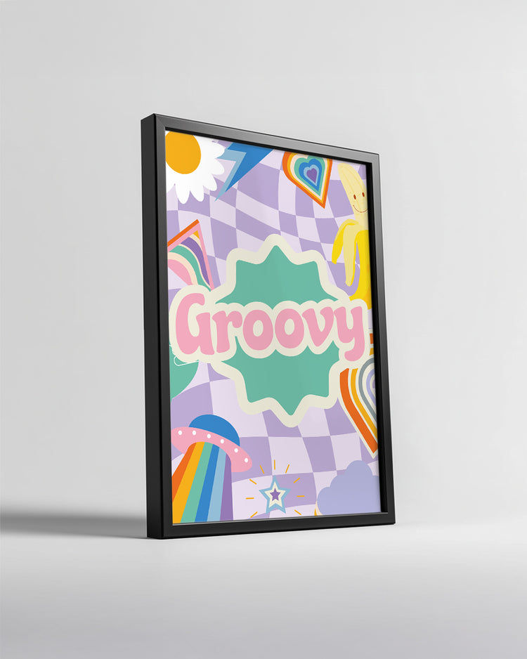 Purple Groovy Poster Tablosu