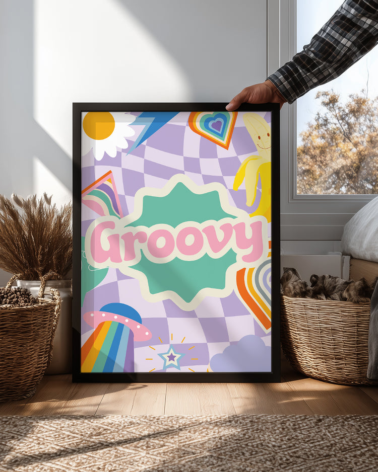 Purple Groovy Poster Tablosu
