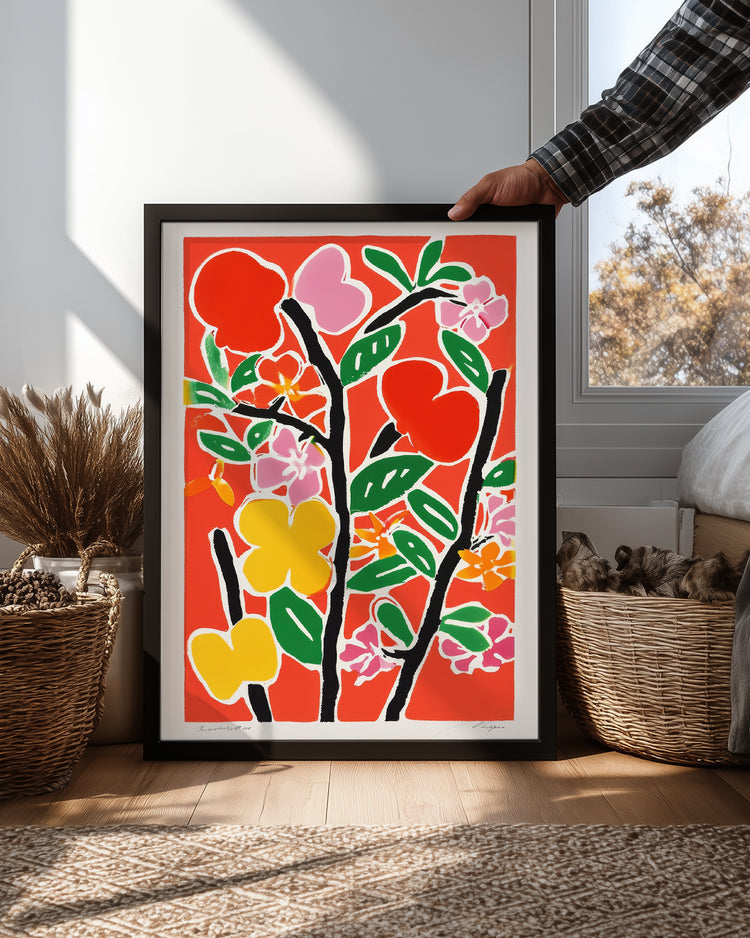 Red Bloom Poster Tablosu
