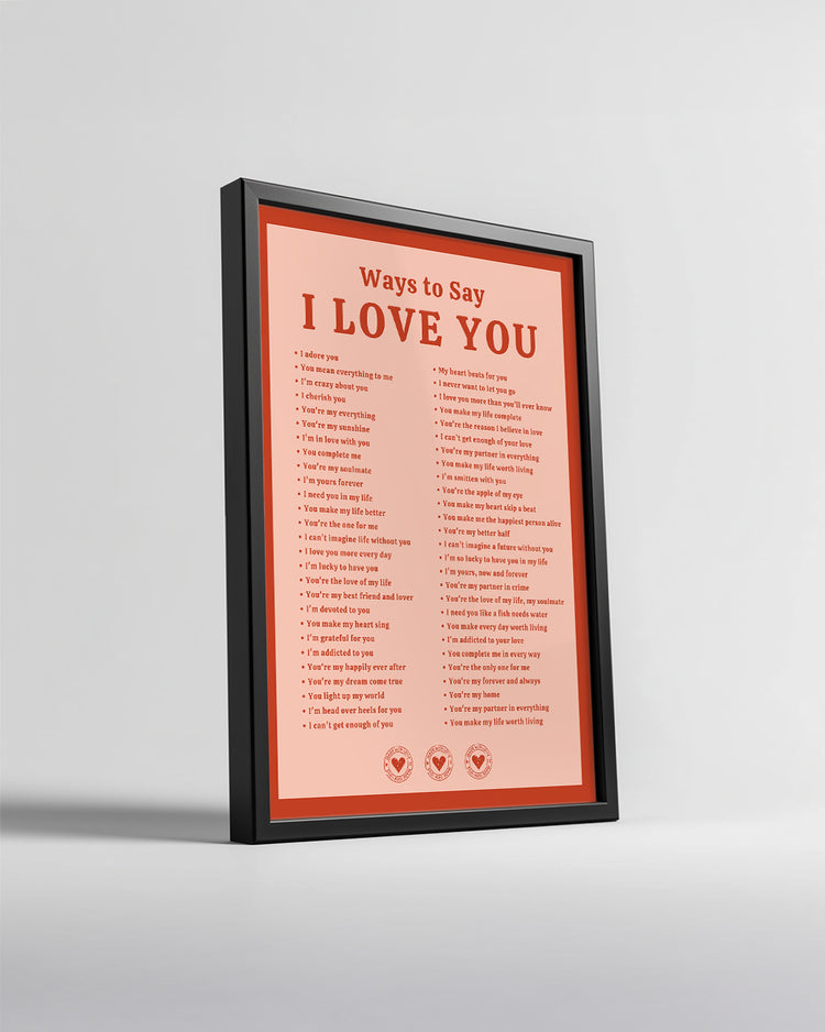 Red Love Poster Tablosu