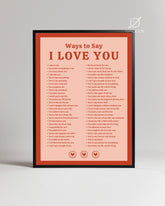 Red Love Poster Tablosu