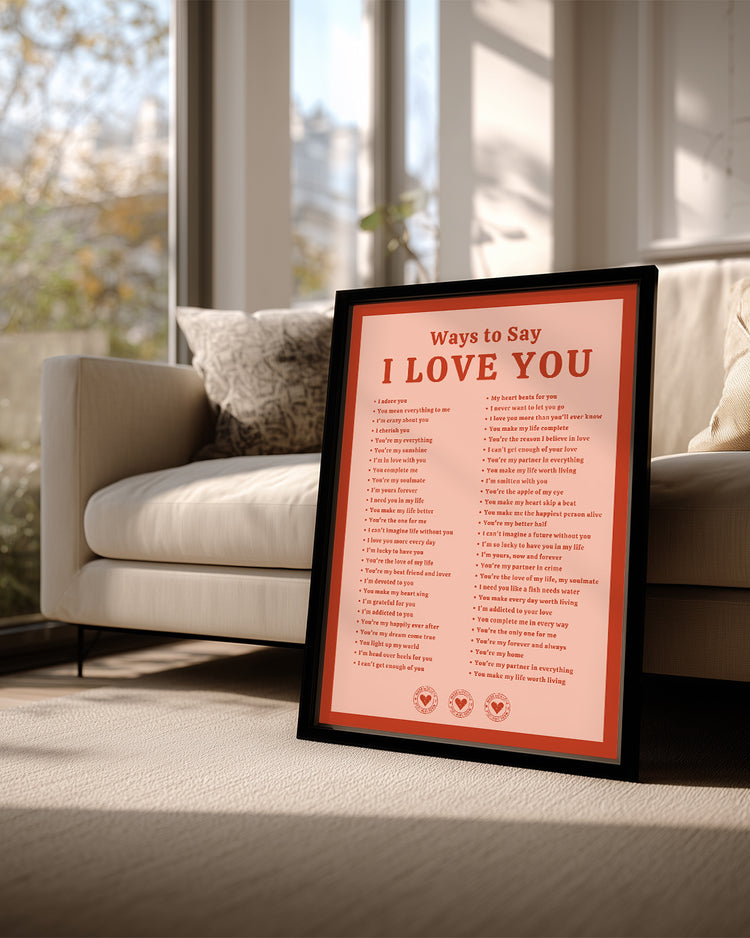 Red Love Poster Tablosu