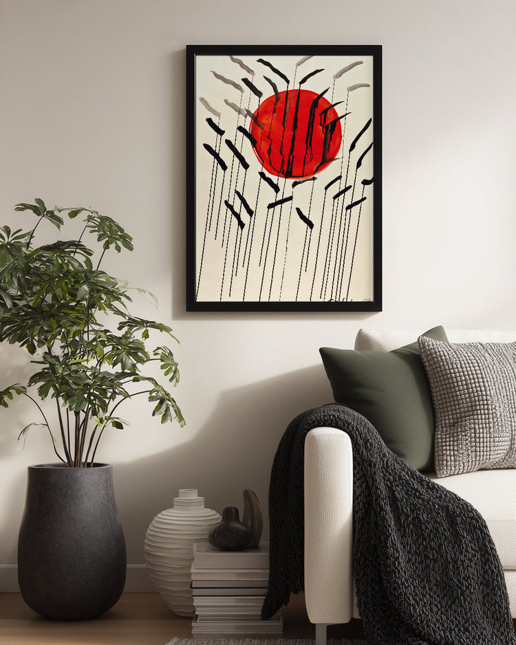 Red Sun Poster Tablosu