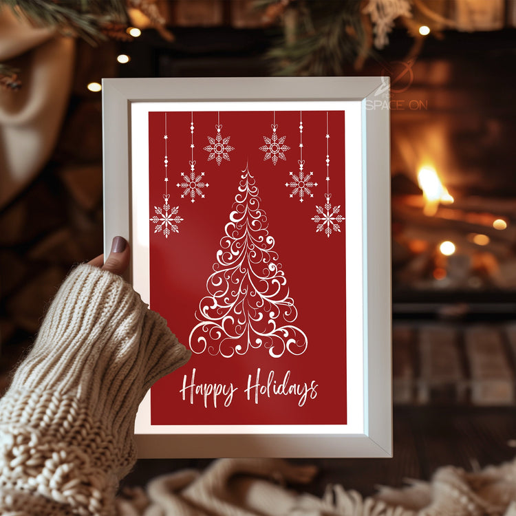 Reindeer In Snow Poster Tablosu