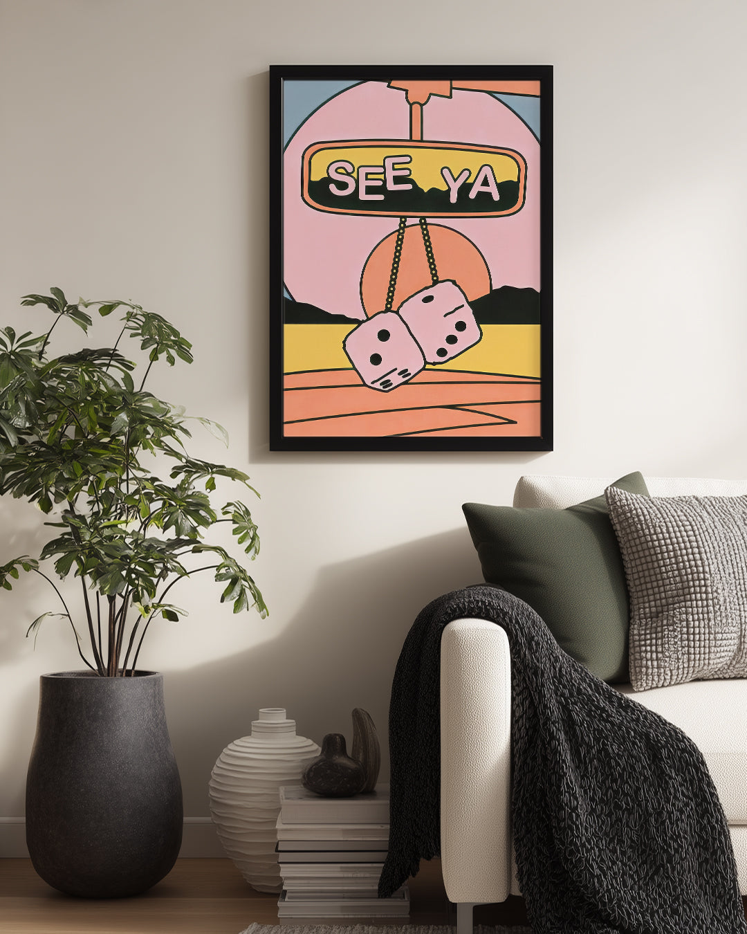 Retro Dice Poster Tablosu