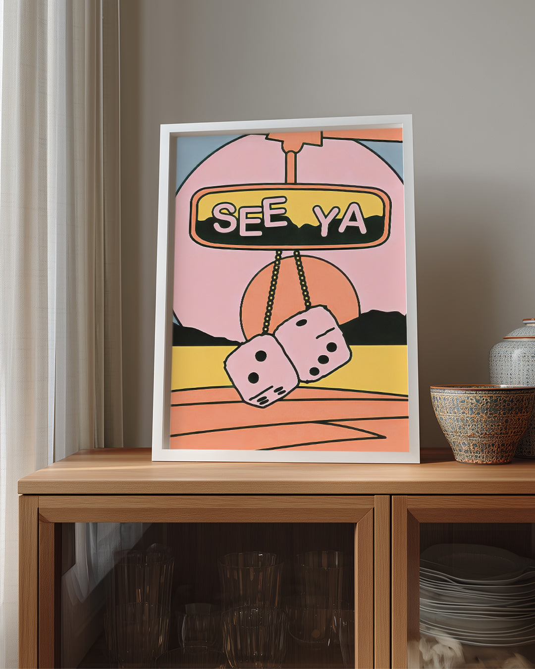 Retro Dice Poster Tablosu