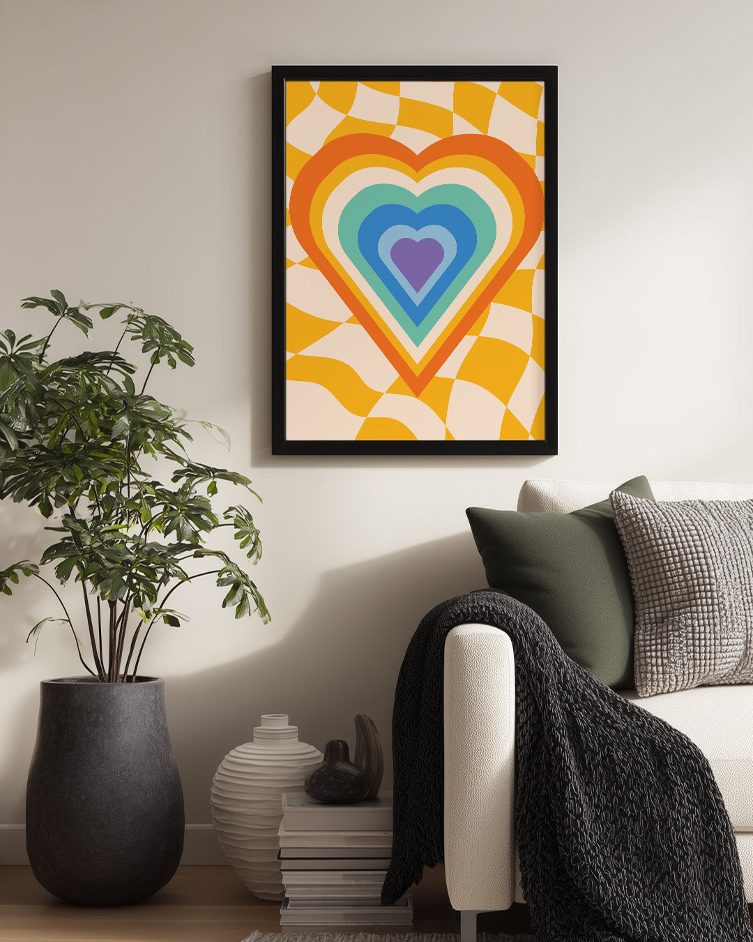 Retro Heart Poster Tablosu