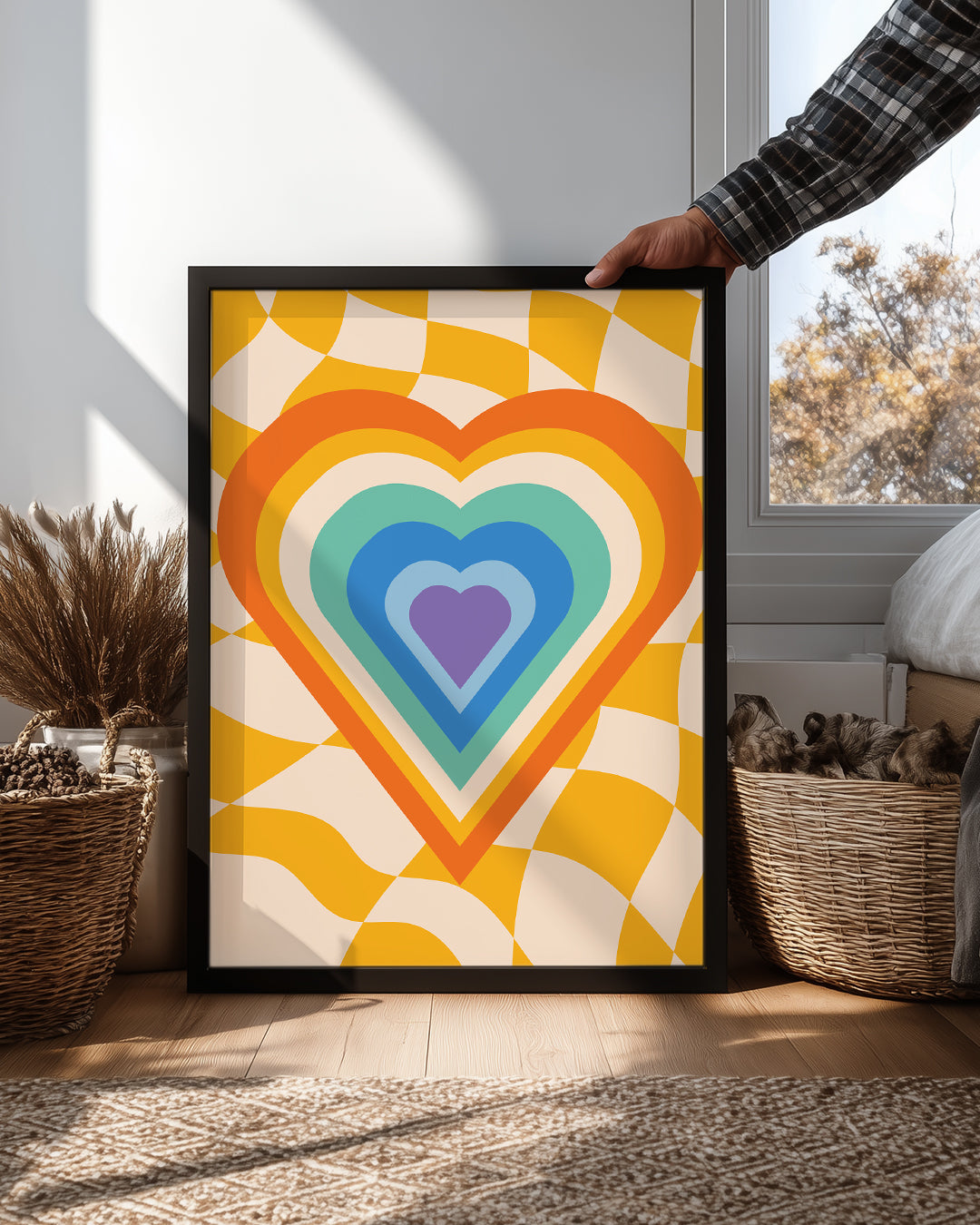 Retro Heart Poster Tablosu