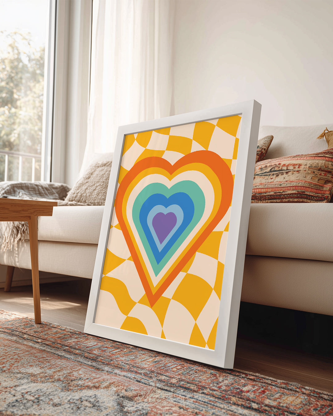 Retro Heart Poster Tablosu