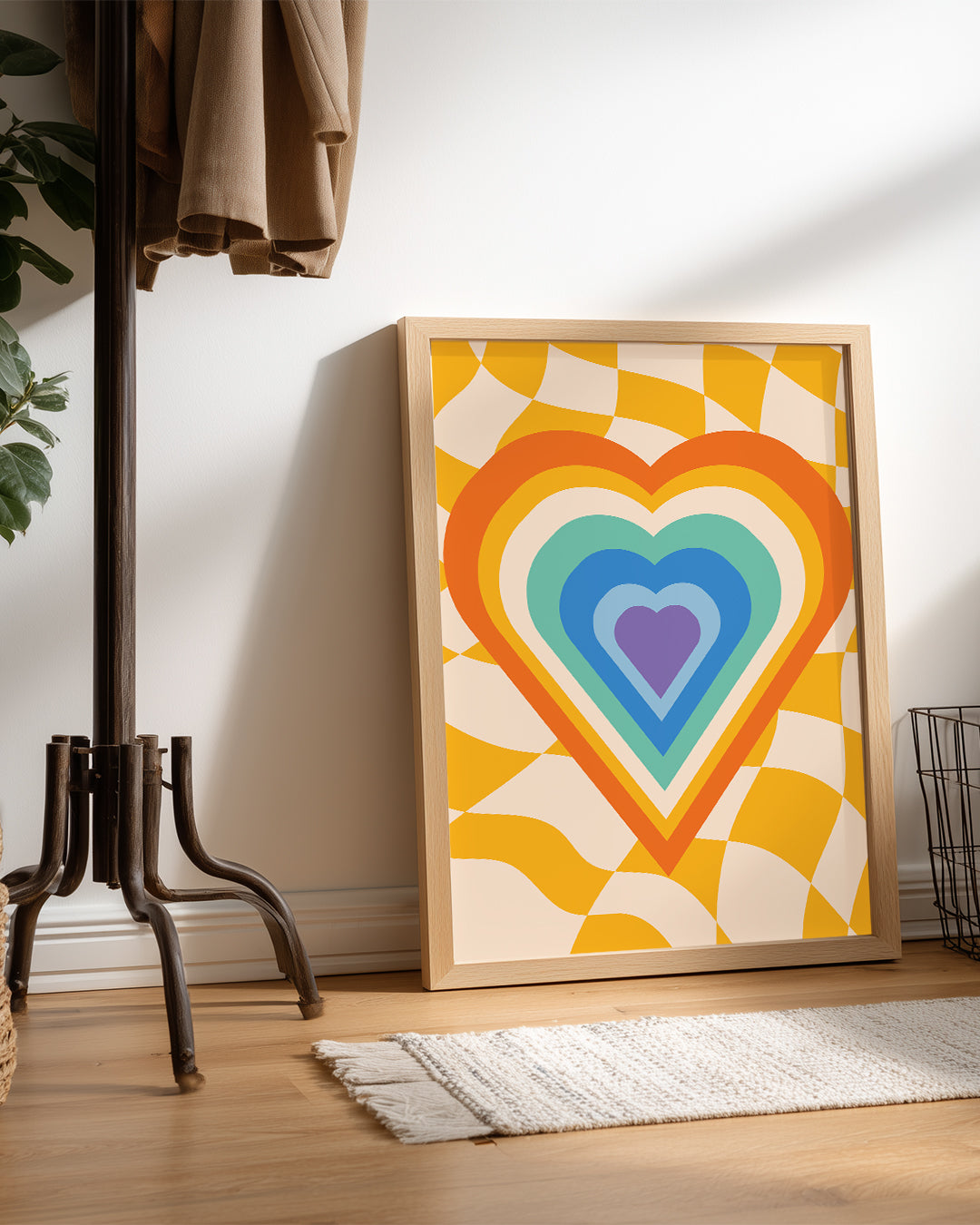 Retro Heart Poster Tablosu