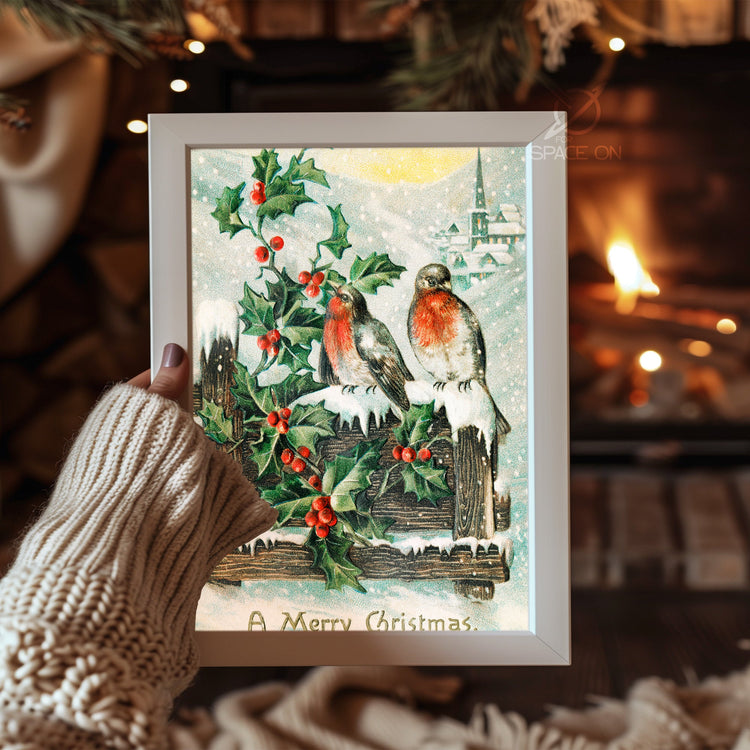 Retro Snowman Print Poster Tablosu