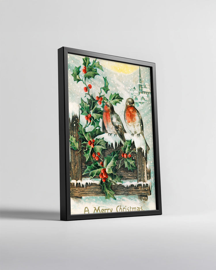 Retro Snowman Print Poster Tablosu
