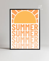 Retro Summer Poster Tablosu