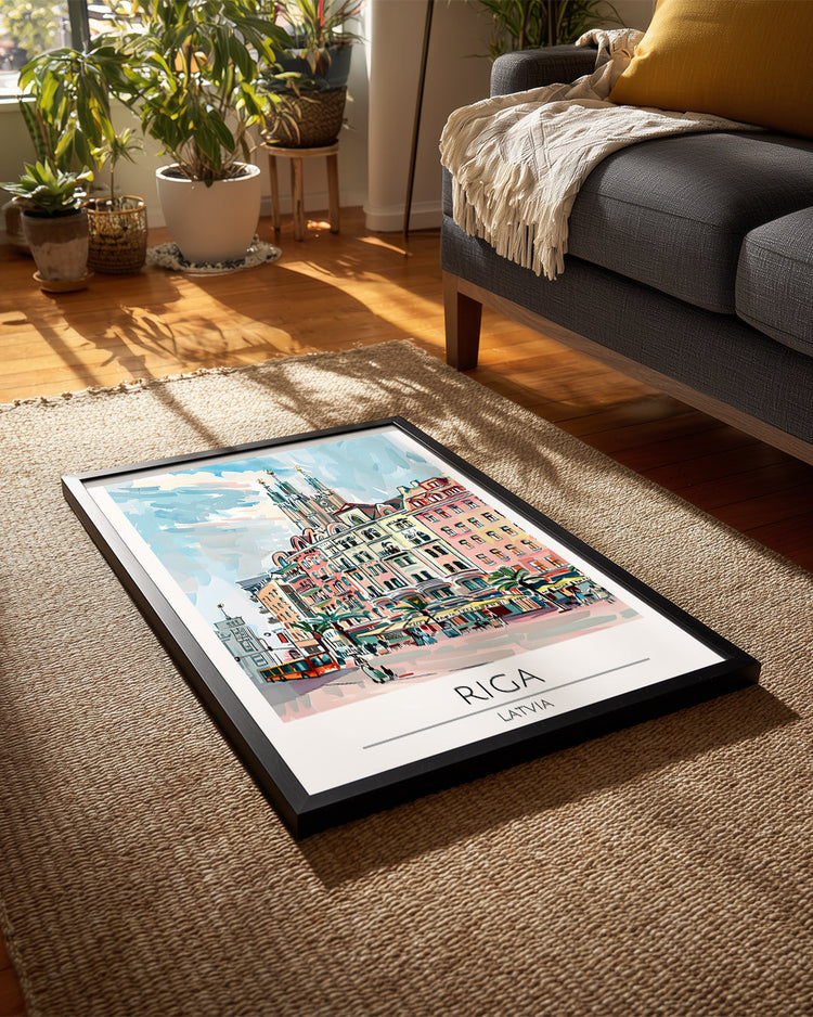Riga Letonya Poster Tablosu