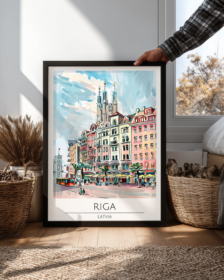 Riga Letonya Poster Tablosu