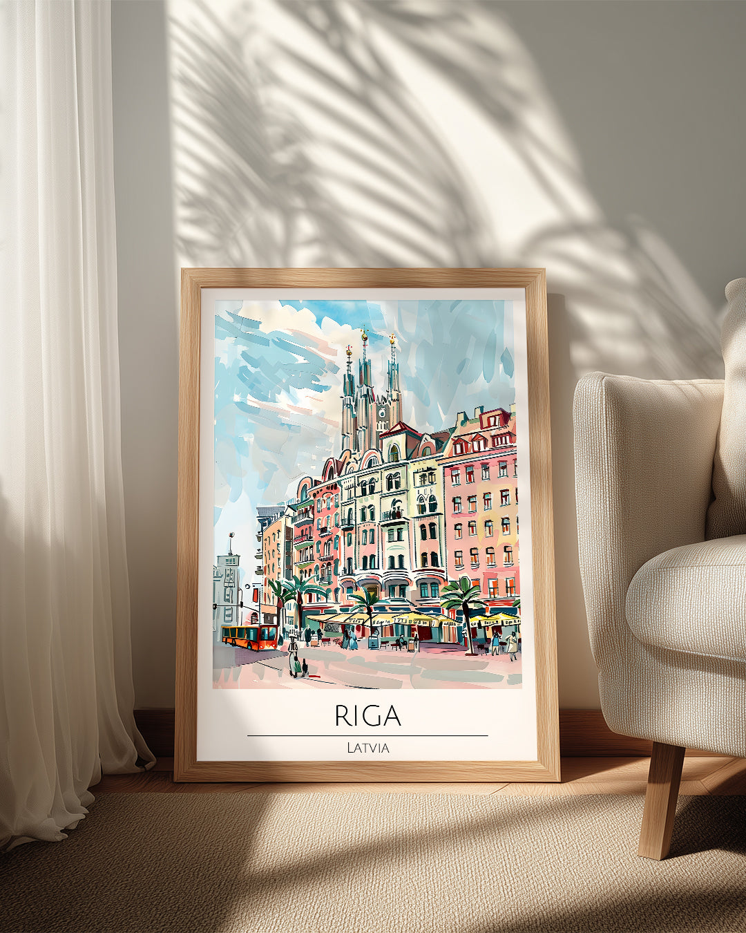 Riga Letonya Poster Tablosu