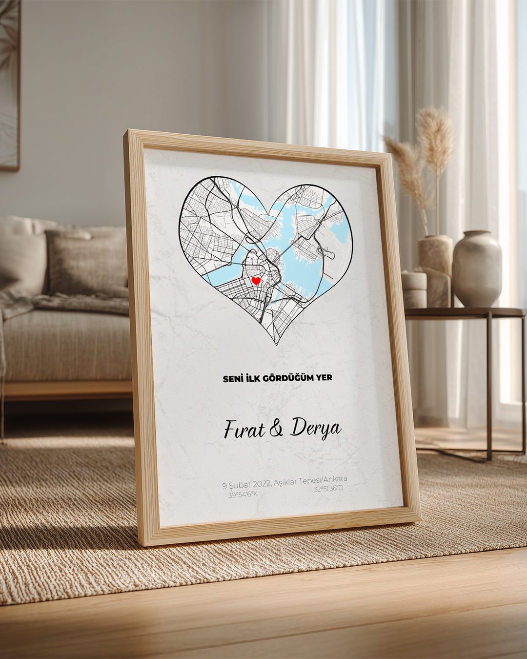 The Place Where I First Saw You Poster Painting (Heart)