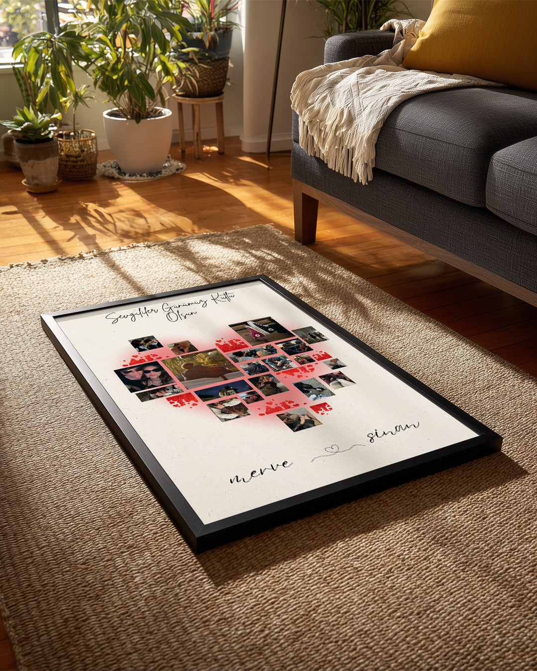 Anılarla Kalp Poster Tablo