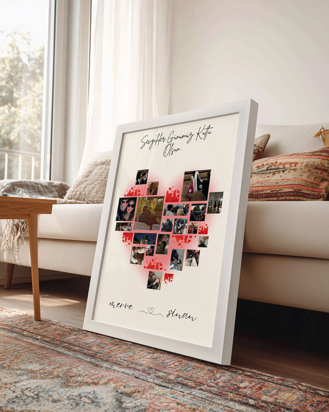 Anılarla Kalp Poster Tablo