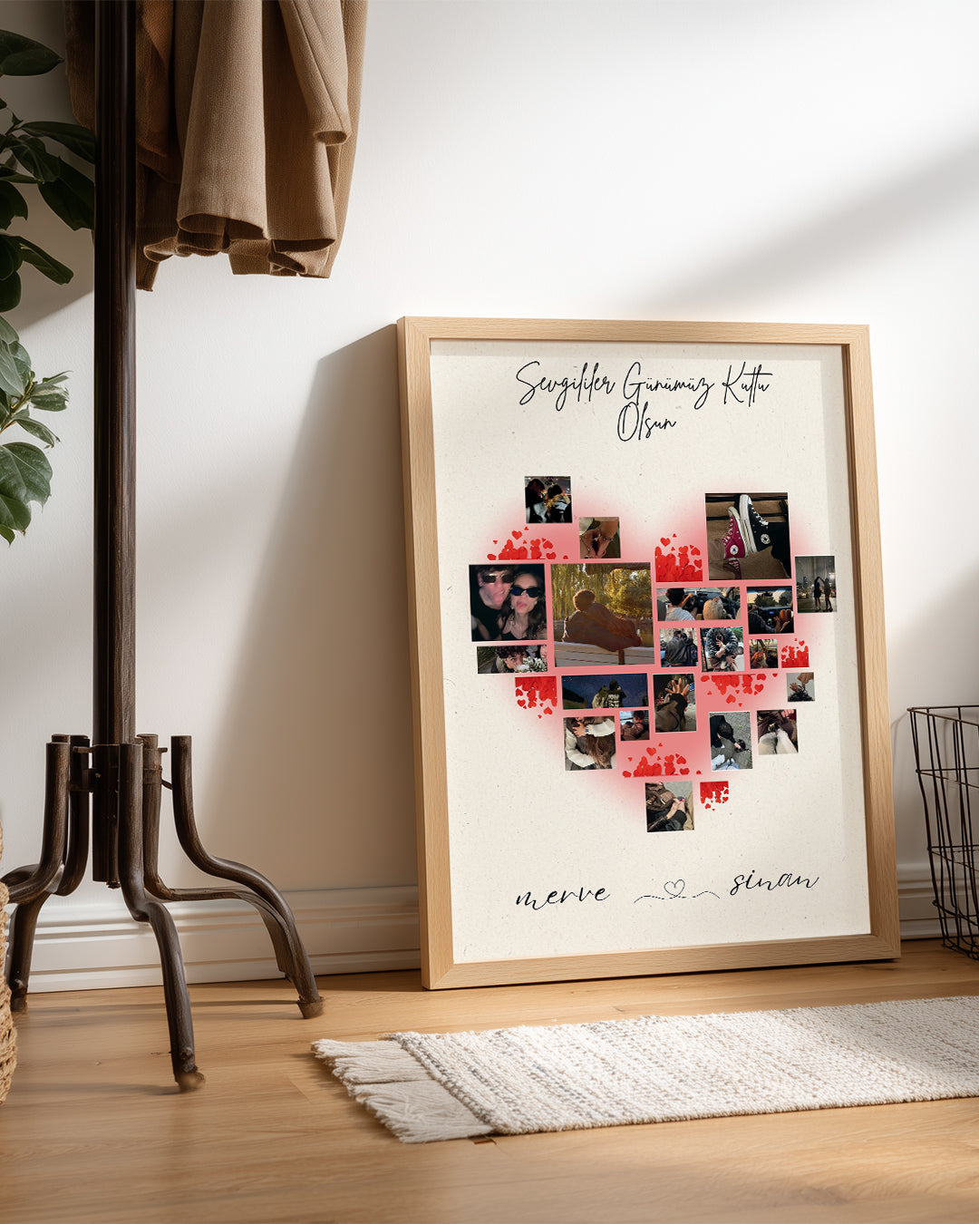 Anılarla Kalp Poster Tablo